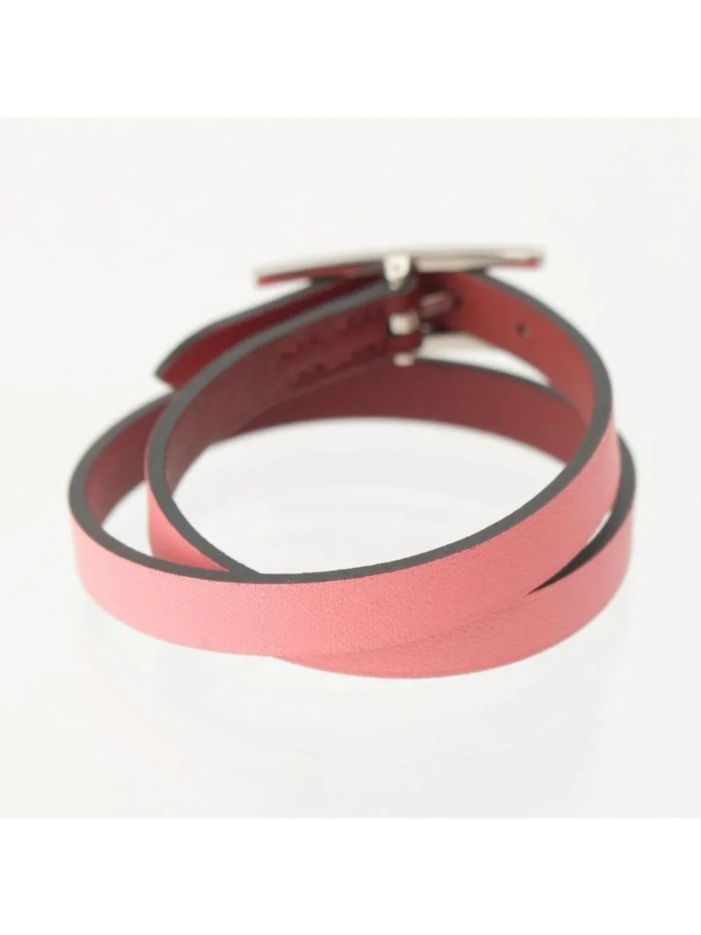 Hermes Behapi Double Tour Bracelet Swift Pink Bordeaux